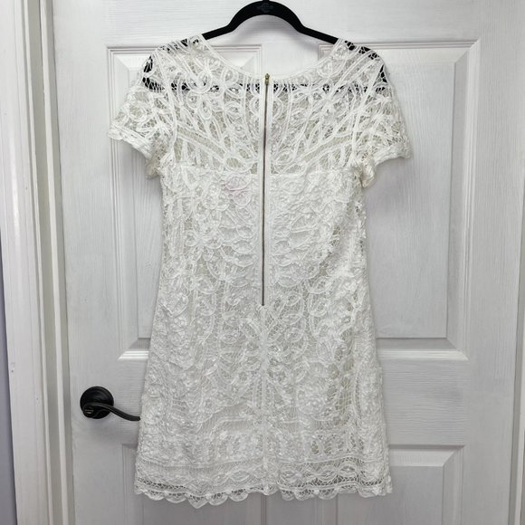 Lilly Pulitzer MarieKate White Battenburg Lace Shift Dress Large 12 - 14 - Picture 10 of 13